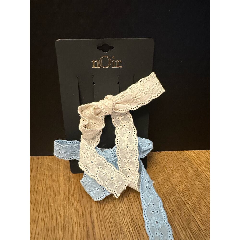 Noir Assorted 2-Pack Ribbon Hair Bows NWT